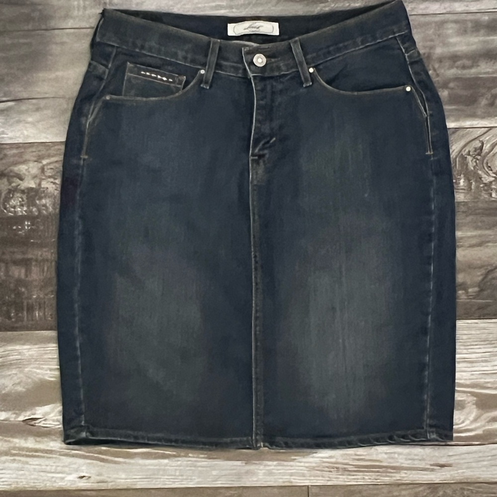 Levi's Dark Blue Denim Skirt with Orange Stitching